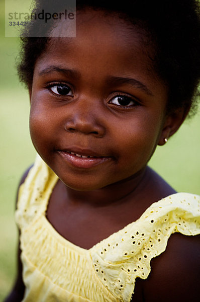 Porträt von ein kleines Mädchen  Südafrika.