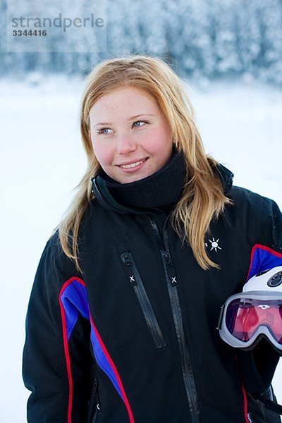 Portrait  Skifahrer  jung  Schweden