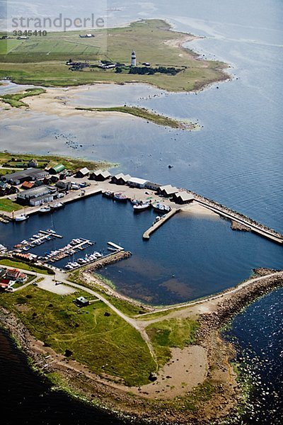 Marina und der Küste  Halland  Schweden-Leuchtturm.