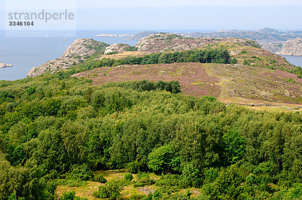 Blick über ein Naturschutzgebiet in den Schären  Schweden.