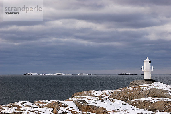 Ein Leuchtturm  Marstrand  Bohuslan  Schweden.