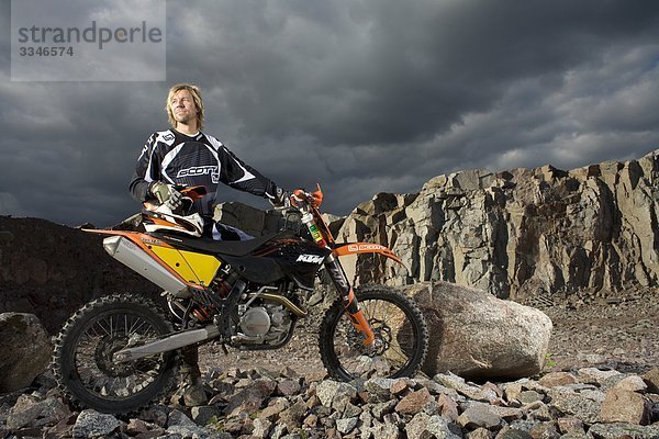 Ein Motocross Fahrer  Schweden.