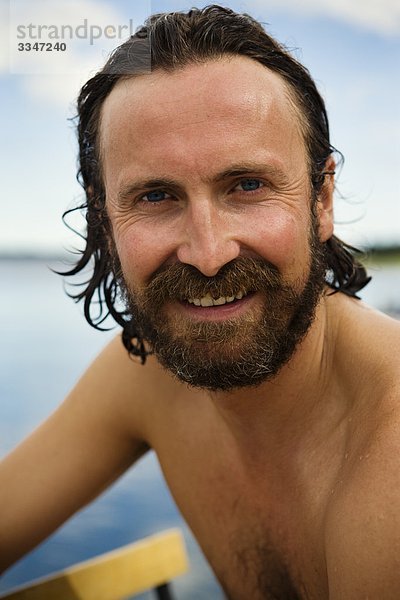 Porträt von ein bärtiger Mann  Schweden.