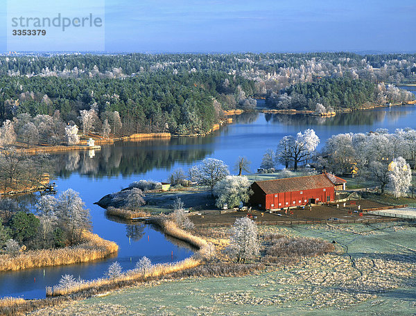 Frosty Landschaft  Lidingö  Schweden.