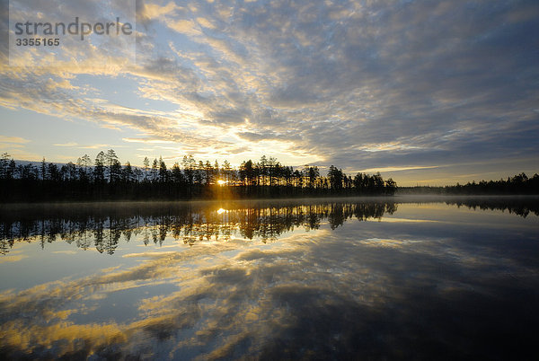 Ein Forest-See im Morgenlicht  Finnland.