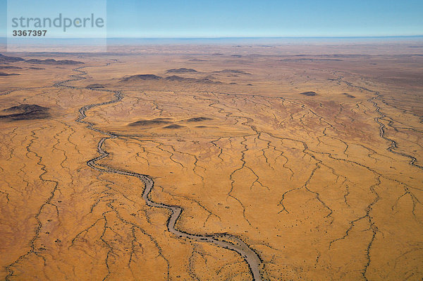 Luftaufnahme  Skeleton Coast-Nationalpark  Region Kunene  Namibia  Afrika  Landschaft  Landschaft  Wüste  trockenen  trocken  river