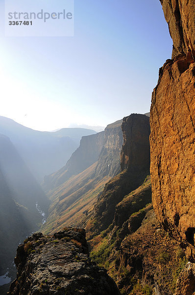 in der Nähe von Semonkong  Lesotho  Südafrika  Canyon  Berg  Gebirge  Landschaft  Landschaft  Natur  Felsen  rock