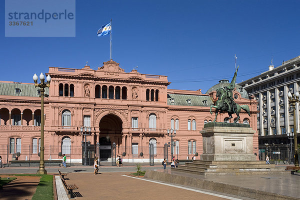 Buenos Aires Hauptstadt Gebäude Großstadt Quadrat Quadrate quadratisch quadratisches quadratischer Argentinien Casa Rosada Plaza de Mayo Präsidentenpalast