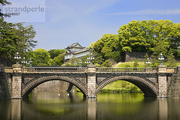 Japan  Tokyo City  den kaiserlichen Palast  Nijubashi