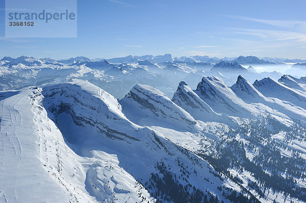 Landschaftlich schön landschaftlich reizvoll Berg Winter Schweiz