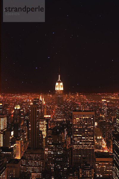 Empire State Building  Panorama  oben auf den Felsen Beobachtung Deck  Midtown  Manhattan  New York  New York  USA