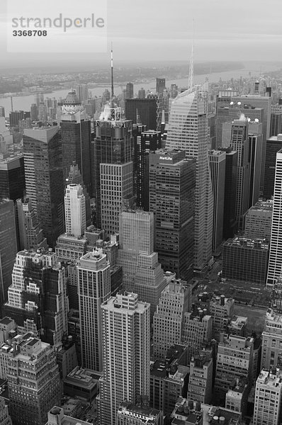 Panorama  vom Empire State Building  Midtown  Manhattan  New York  USA  Gebäude  Wolkenkratzer  Stadt  Reisen  American  urban