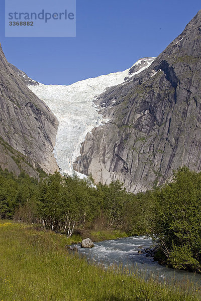 Urlaub Reise Wald Bach Holz Norwegen Fjord Skandinavien Tourismus