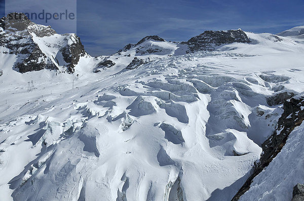 Schweiz  Saas Fee  Walliser Alpen  Berge  Schweizer  Allalinhorn  Winter  Schnee  Eis  Gletscher  Rock  Klippe  Gletscher Risse