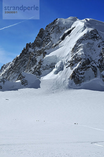 Frankreich  schlagen Savoie  Chamonix  Eis  Schnee  Gletscher  Sport  Berg  Ski  Skifahren  Montblanc  Europa  Tacul