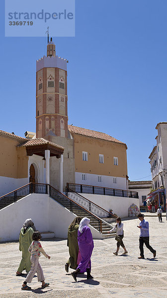 Moschee und Minaret  Chefchaouen  Marokko