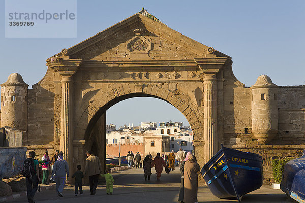 Stadttor und Wände von Essaouira  Marokko