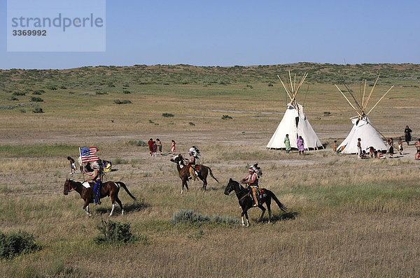 Custer's Last Stand  Wild West  Reenactment  keine Modellfreigabe  Hardin  Montana  USA