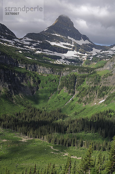 Blick vom wollen die Sonne Road  Glacier National Park  Montana  USA