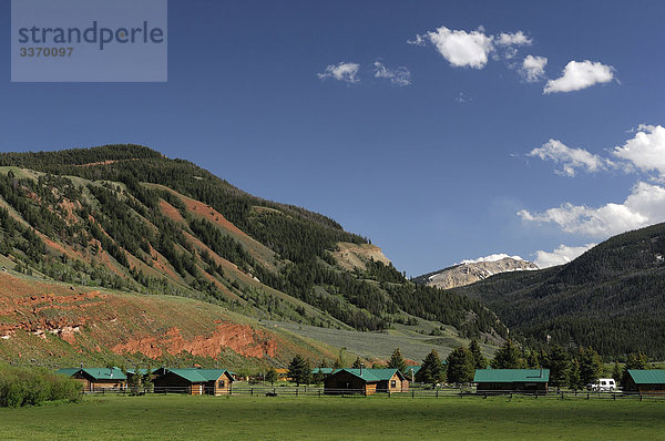 Maschinenbordbuch-Kabine Unterkünfte  Red Rock Ranch  Guest Ranch  Kelly  Wyoming  USA