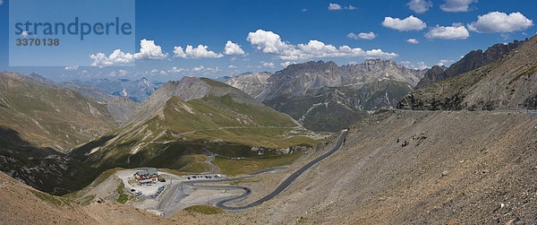 Col du Galibier  Les Granges du Galibier  Hautes-Alpes  Frankreich  Landschaft  Sommer  Berge  Hügel  Frankreich  Horizontal