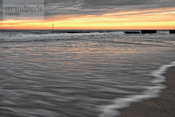 Küste bei Sonnenuntergang  Kampen  Sylt  Deutschland