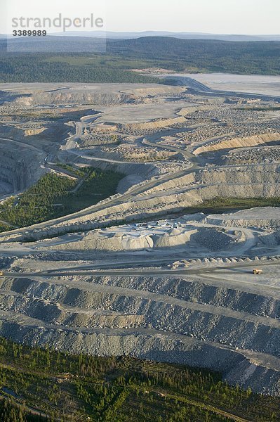 Luftbild von einer Mine  Schweden.