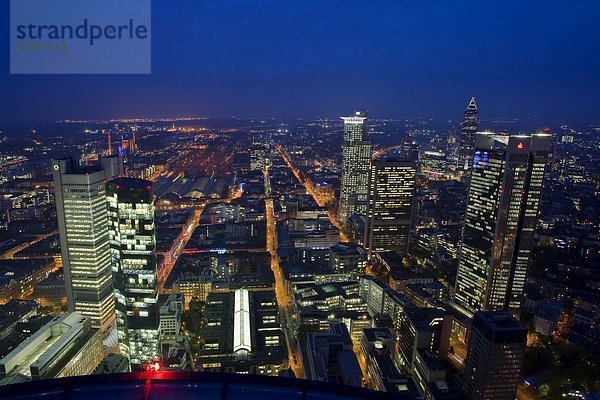 Bankenviertel am Abend  Frankfurt am Main  Hessen  Deutschland