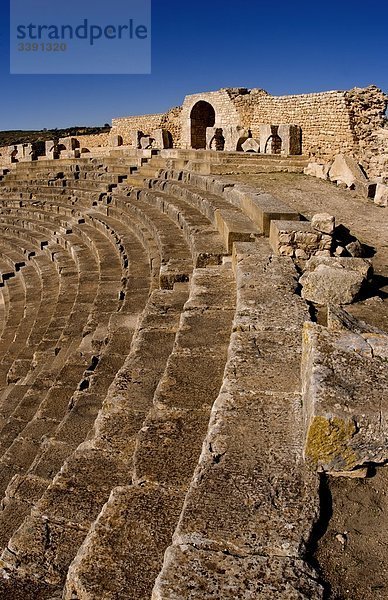 Amphitheater  Dougga  Tunesien  Afrika