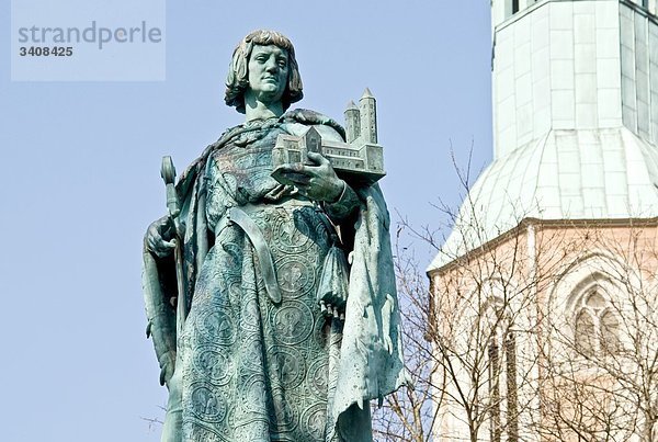 Statue von Heinrich dem Löwen  Braunschweig  Deutschland  Flachwinkelansicht