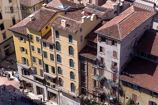 Wohngebäude in Verona  Italien  Vogelperspektive