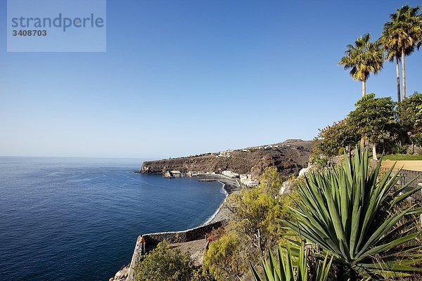 Küstenlinie in Playa Santiago  La Gomera  Spanien  Erhöhte Ansicht