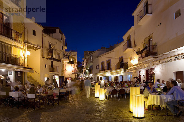Restaurants in der Altstadt von Ibiza Stadt  Ibiza  Spanien