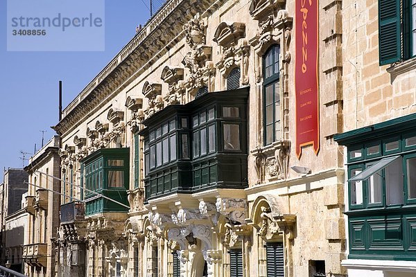Hausfassade in der Altstadt von Valletta  Malta