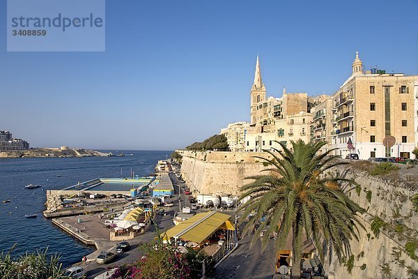 Blick auf Valletta  Malta  Erhöhte Ansicht