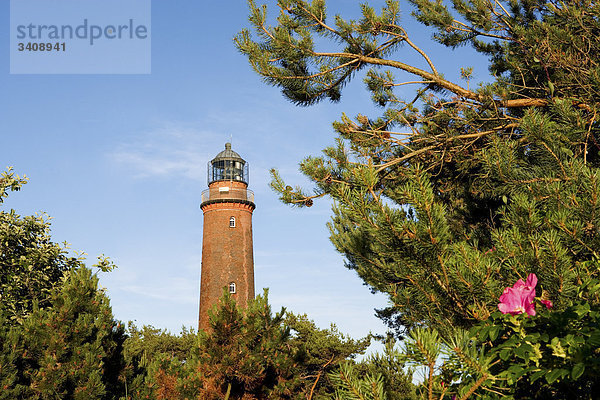 Blick auf den Roten Leuchturm  Darßer Ort  Darß  Deutschland  Flachwinkelansicht