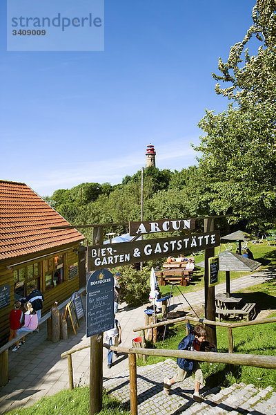 Gaststätte und Biergarten am Kap Arkona  Rügen  Deitschland  Erhöhte Ansicht