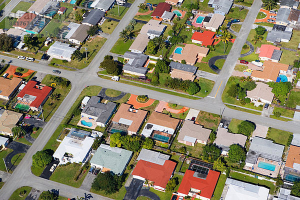 Luftaufnahme der Häuser an der Ostküste von Florida