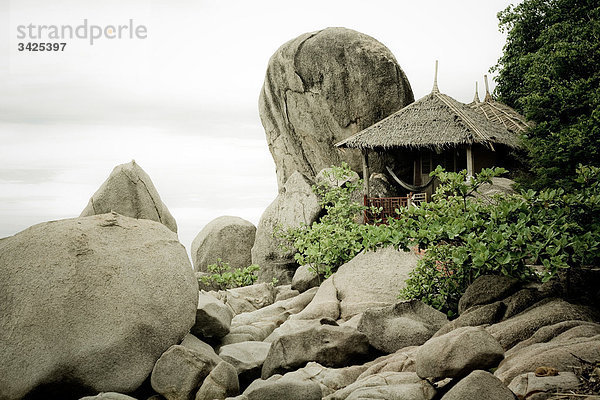 Hütte an der Küste von Ko Tao  Thailand