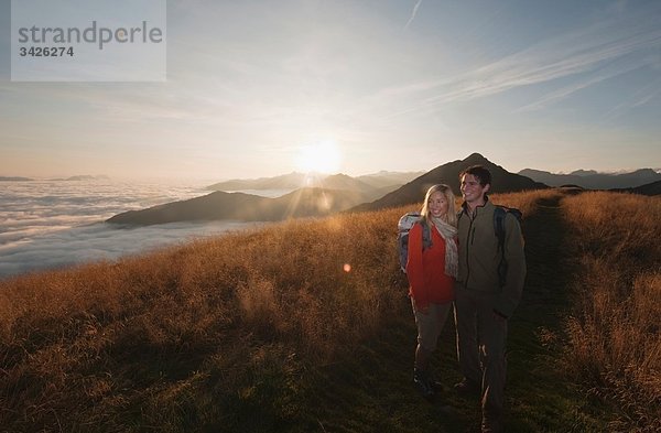 Österreich  Steiermark  Reiteralm  Wanderer in den Bergen