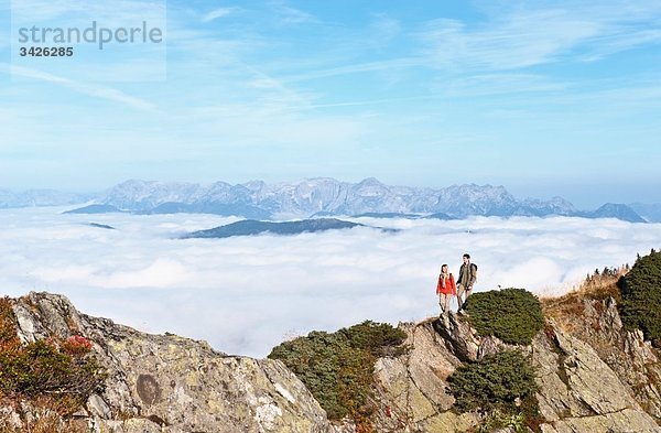 Österreich  Steiermark  Reiteralm  Wandererpaar