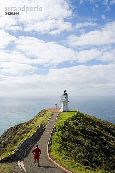 Leuchtturm am Cape Reigna  Northland  Neuseeland