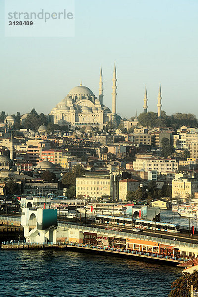 Blick auf istanbul und suleymaniye Moschee