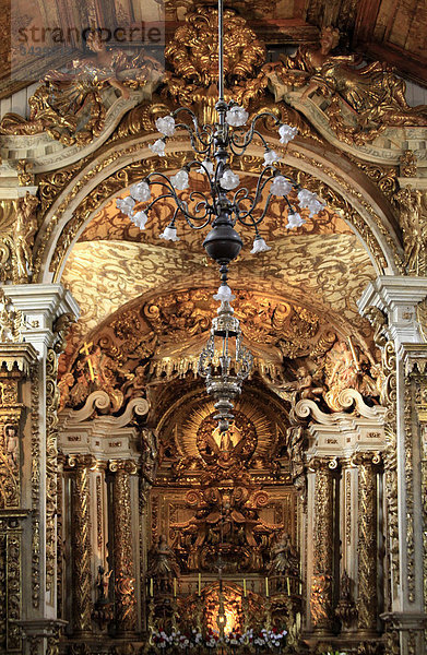 Innenraum der Santo Antonio Kirche  Tiradentes  Minas Gerais  Brasilien