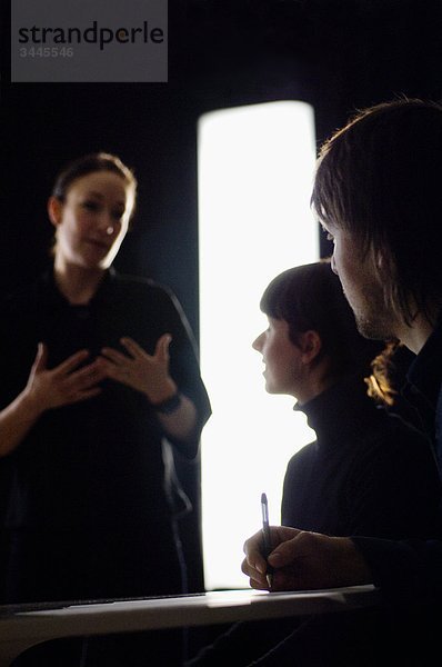 Männer und Frauen in meeting