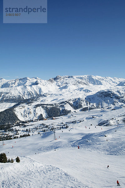 Frankreich  Alpen  Skipiste in Courchevel