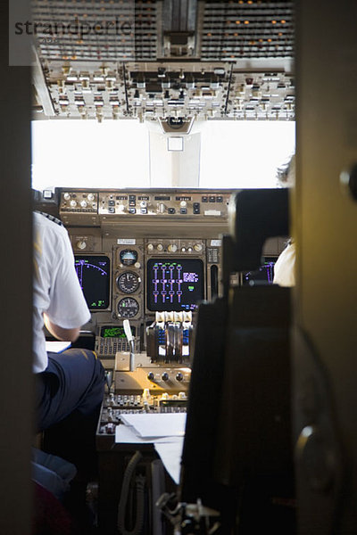 Detail eines Flugzeugcockpits