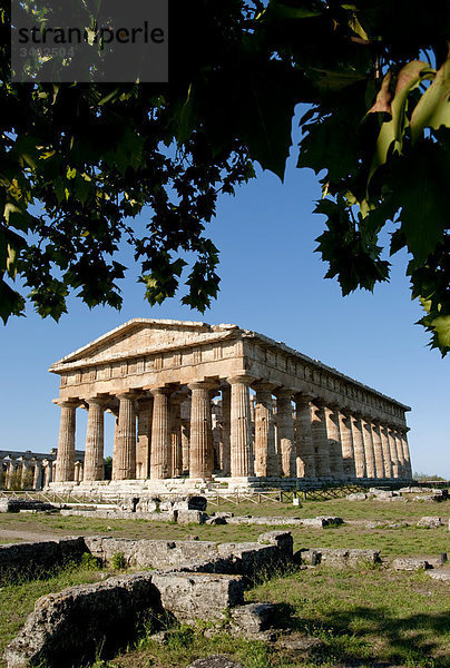 Heratempel  Paestum  Kampanien  Italien  Europa