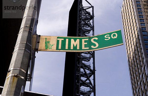 Times Square-Straßenschild in New York City  New York  USA