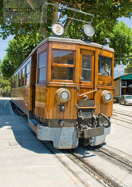 Historische Straßenbahn Orangenexpress in Soller  Mallorca